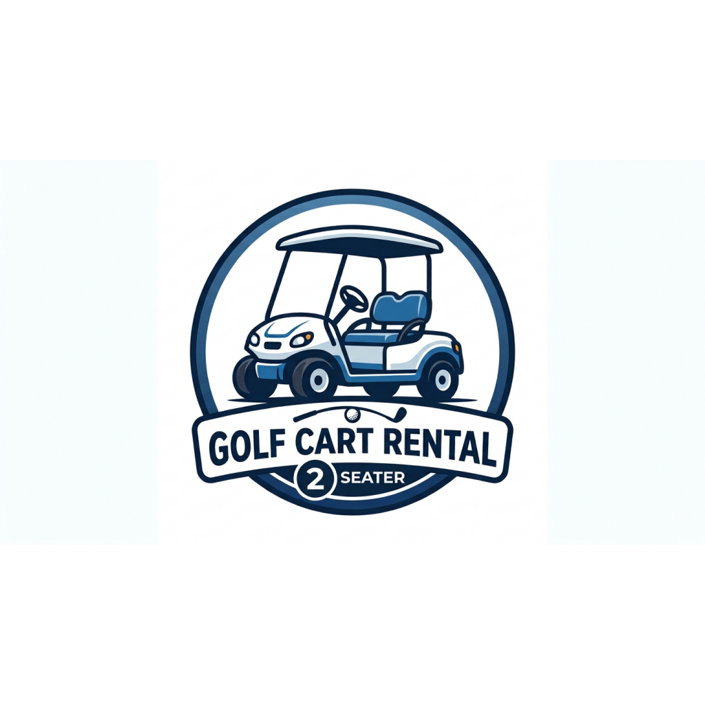 2 seater golf cart available to rent